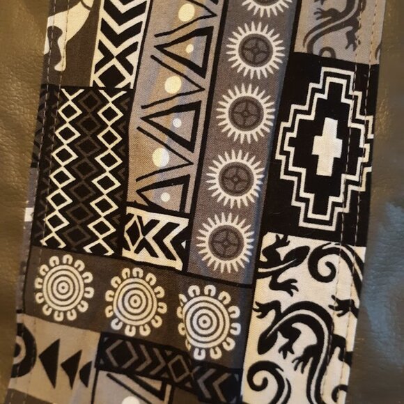 New Southwestern Kokopelli Tote Shopper shoulder Bag Gray Double handle Carryall - Picture 9 of 11